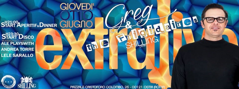 Shilling Ostia Giovedì 8 Giugno 2017 - Apericena Live e Disco