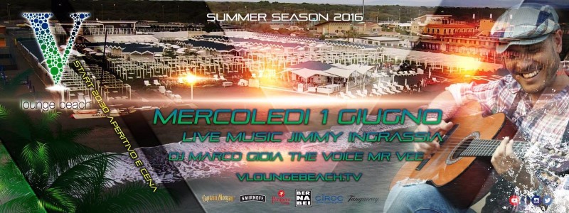 V Lounge Ostia - Mercoledi 1 Giugno 2016 - Aperitivo Live Discoteca